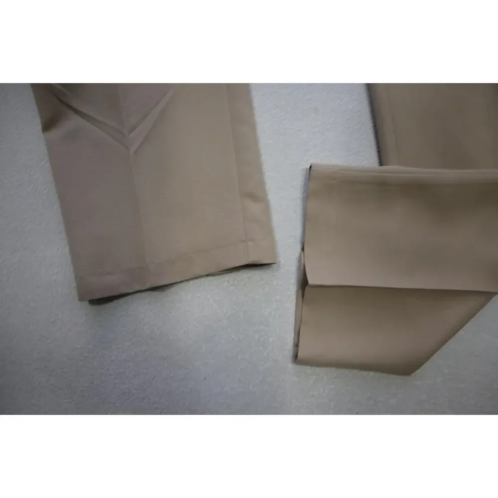 Dockers Performance Dress Pants Flat‎ Pleated Beige Polyester Mens 40 x 32 NWT